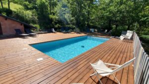 Pool from pump house